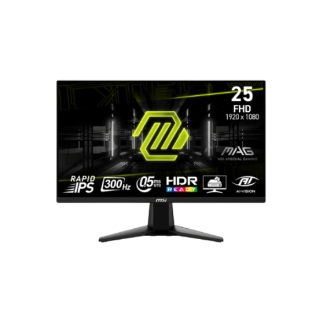 Monitor Gaming MSI 27" MAG 274F 9S6-3CE41H-004 Plano 1920x1080 200 HZ Anti-Glare HDMI Y DP Color Negro