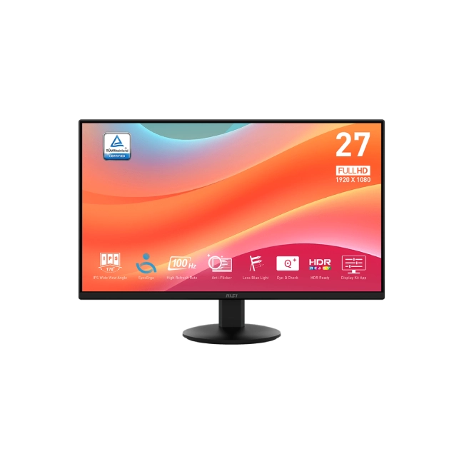 Monitor Gaming MSI 27" PRO MP272L  9S6-3PD6CT-004  1920x1080  100Hz  1MS HDMI Color Negro