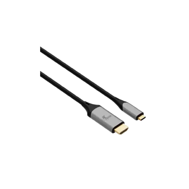 Xtech - USB cable - USB Type C - HDMI - 1.8 m - Black & silver - C male to HDMI male XTC-546