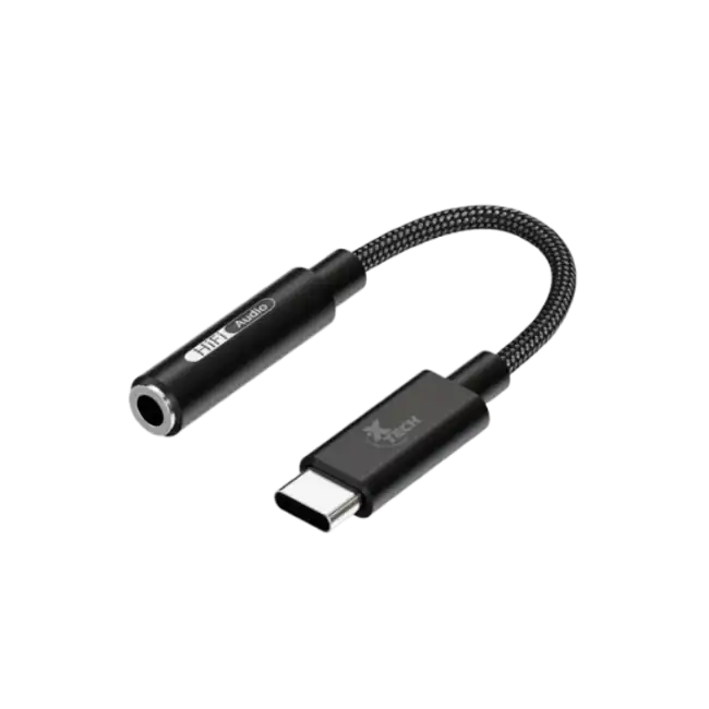 Xtech - Headphone Jack Adapter - 24 pin USB-C - 3.5mm TRRS - 10 cm - Black - USB-C (M) to 3.5 mm(f) XTC-509