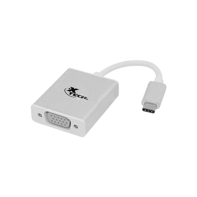 Xtech - Display adapter - USB Type C - VGA - Aluminum silver - XTC-552
