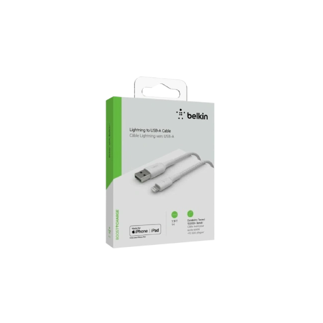 Belkin BoostCharge - Cable Lightning - Lightning macho a USB macho - 1 m - blanco