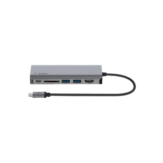 Belkin CONNECT 6-in-1 Multiport Hub - Estación de conexión - USB-C - 1GbE