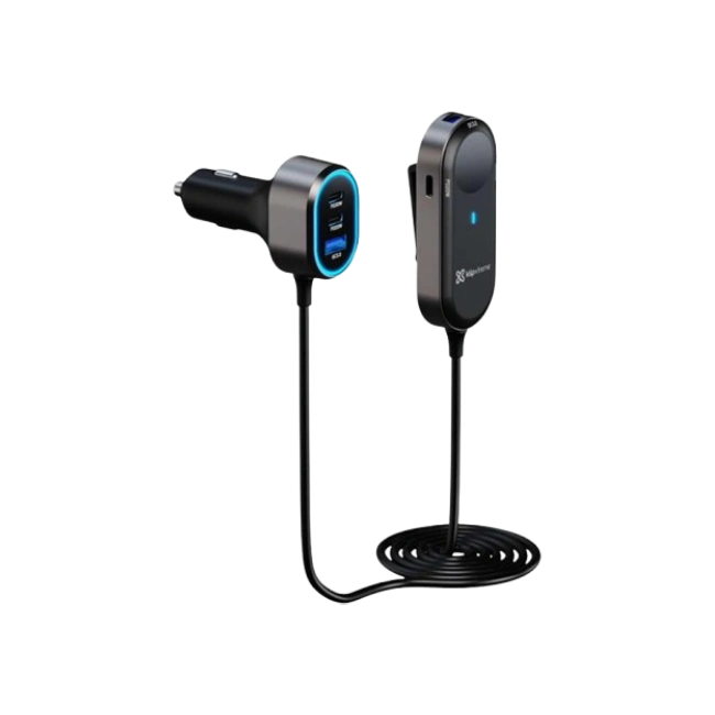 Klip Xtreme KCC-100 - Car power adapter - 100 Watt - 4x 24pin USB-C / 2x 9pin USB-A - Cellular phone / Tablet - Car - Para Smartphones, tablets, small devices