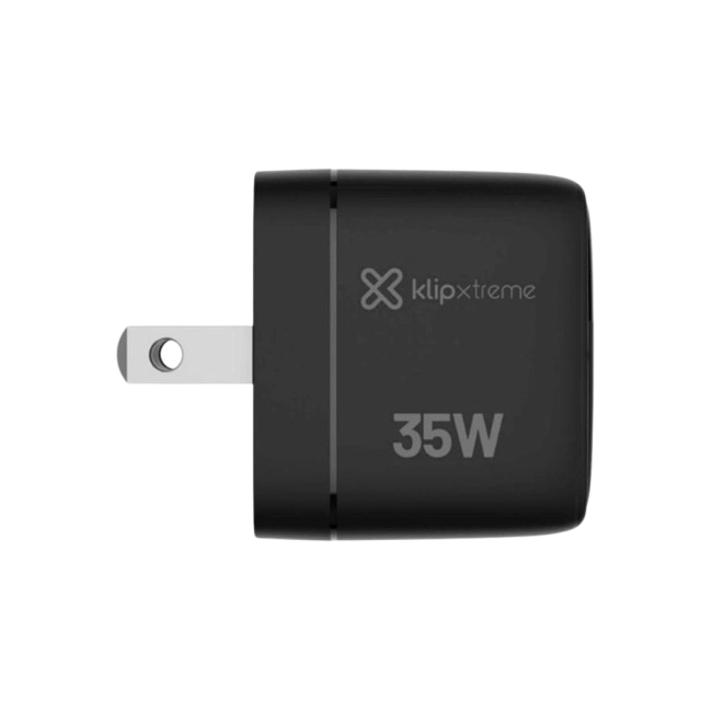 Klip Xtreme - Power converter / charger - 35 Watt - 24 pin USB-C / 9 pin USB Type A - Cellular phone / Tablet - Wall - Para Smartphones, tablets, small devices-2