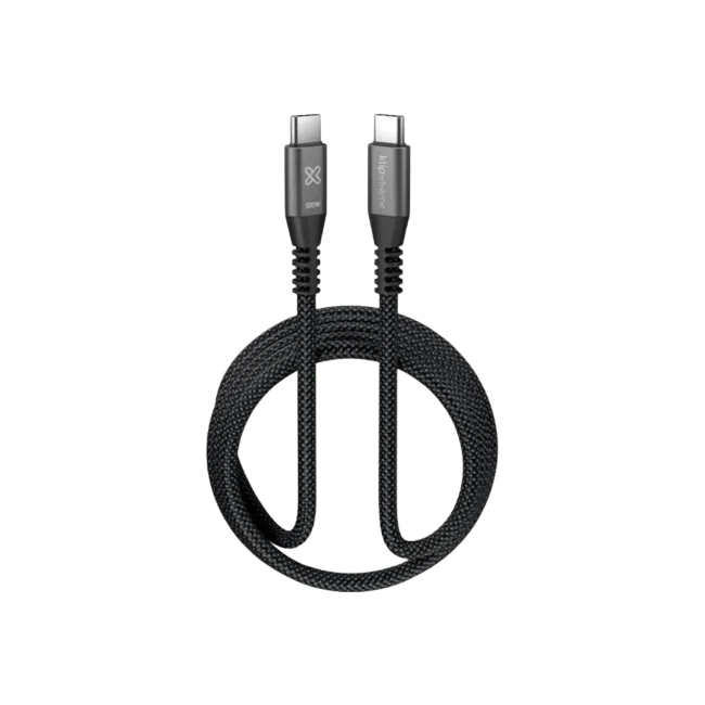 Klip Xtreme - USB cable - 24 pin USB-C - 3 m - Black - 60W Braided Fast charging