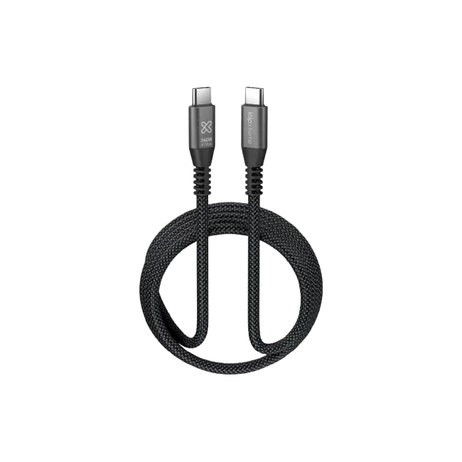 Klip Xtreme - USB cable - 24 pin USB-C - 1.8 m - Black - 240W 40Gbps Braided Fast Charg-1