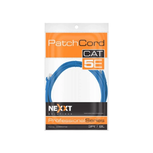 Patch Cord Nexxt Cat5e 3 Pies  RJ45 Color Azul