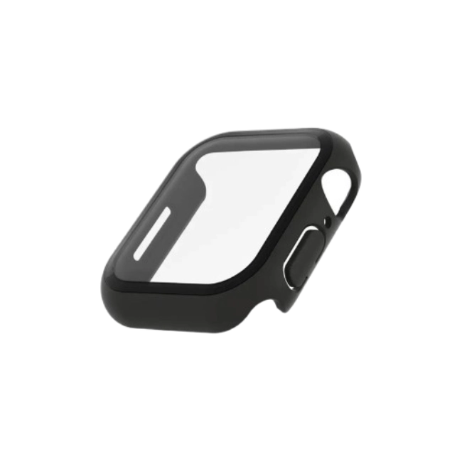 Belkin SCREENFORCE TemperedCurve - Amortiguador para reloj inteligente - protector de pantalla - policarbonato, cristal templado (9H) - negro - para Apple Watch (40 mm, 41 mm)