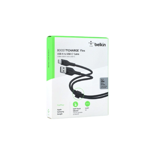 Belkin BoostCharge - Cable USB - 24 pin USB-C (M) a USB (M) - 1 m - negro