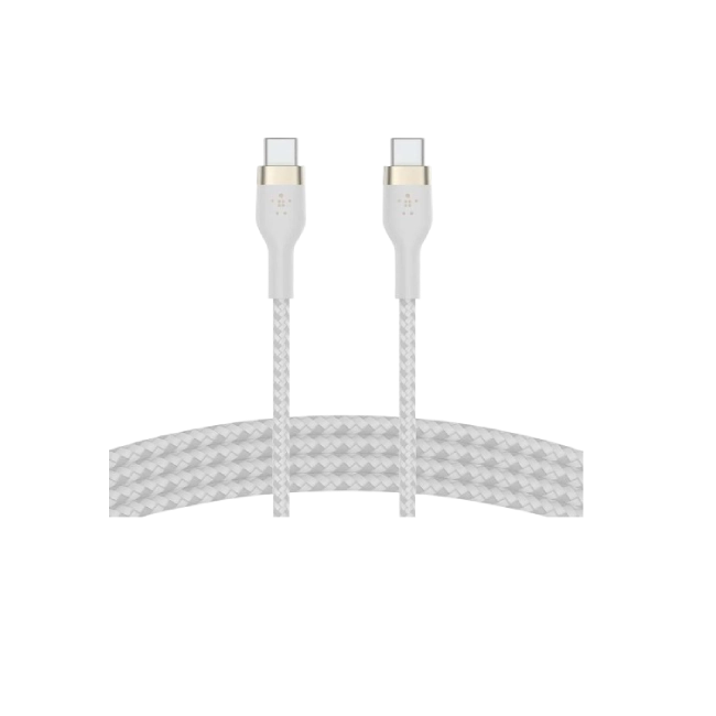 Belkin BoostCharge - Cable USB - 24 pin USB-C (M) a 24 pin USB-C (M) - 2 m - blanco