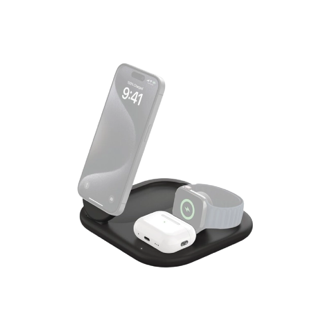 Belkin - Battery charger - 15 Watt - Lithium - Para Universal - 3 in 1 Foldable - Black