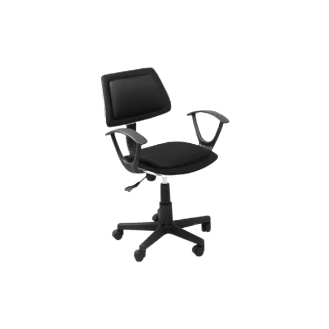 Silla Xtexh Secretarial Roma con ReposaBrazos Color Negro-1