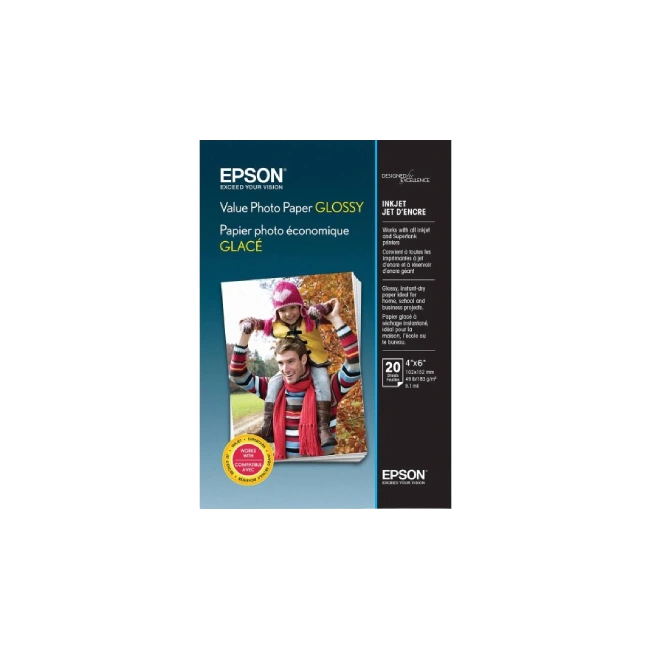 Epson Value Photo Paper Glossy - Glossy - 101.6 x 152.4 mm 20 sheet(s) photo paper - S400032