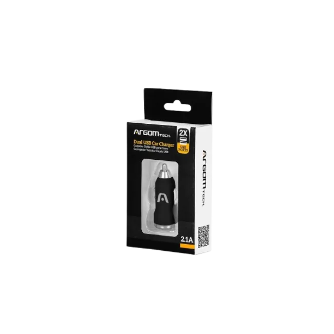 Cargador de Carro Argom ARG-AC-0102BK 2.1 Dual