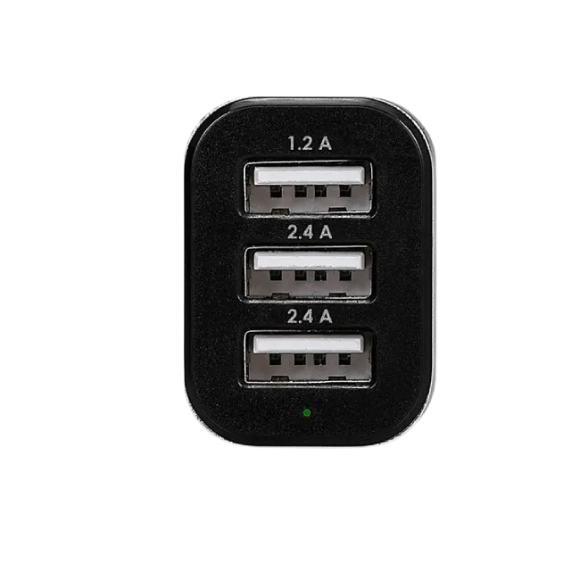 Cargador de Carro Argom ARG-AC-0112BK Dos Puertos USB 1A y 2.4A