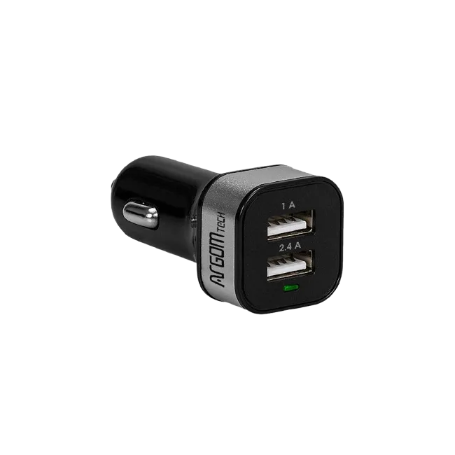 Cargador de carro dos puertos USB 1A y 2.4A