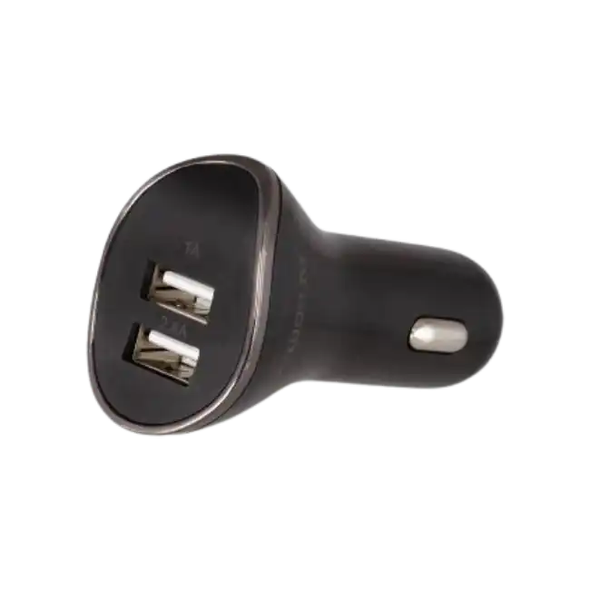 CARGADOR PARA CARRO ARGOM 3.4A 2 PUERTOS USB COLOR NEGRO