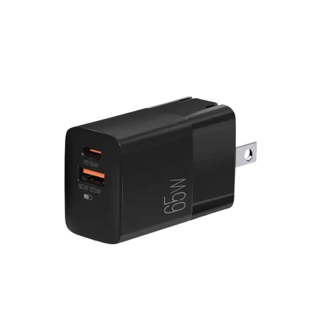 Cargador con enchufe plegable Volta P7 65W PD tipo C + USB