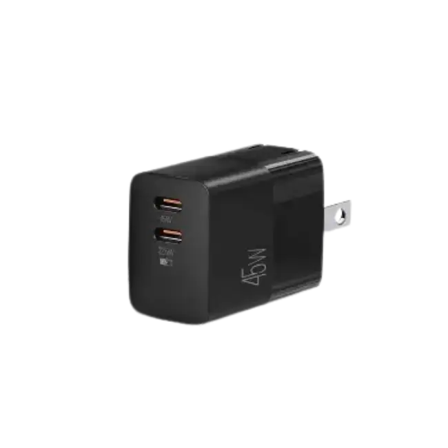VOLTA P5 GAN II 45W DUAL TYPE-C CON CARGADOR DE PARED CON ENCHUFE PLEGABLE