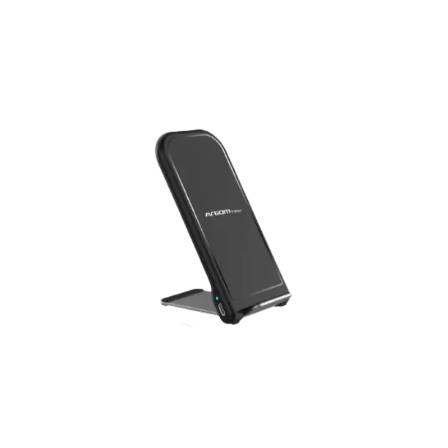 Soporte de Carga Inalambrica Rapida Argom ARG-AC-0140BK 10W Con Ceretificacion QI