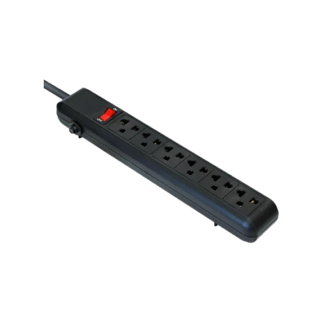 POWER STRIP ARGOM 6-OUTLETS 110V BLACK