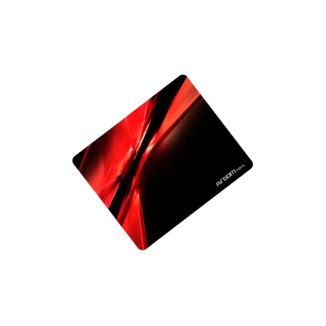 Mouse Pad Argom ARG-AC-1235RD Galaxia Con Base de Goma Antideslizante Color Negro con Rojo