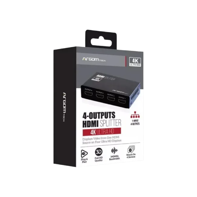SPLITTER ARGOM 4-OUTPUTS HDMI 4K HD