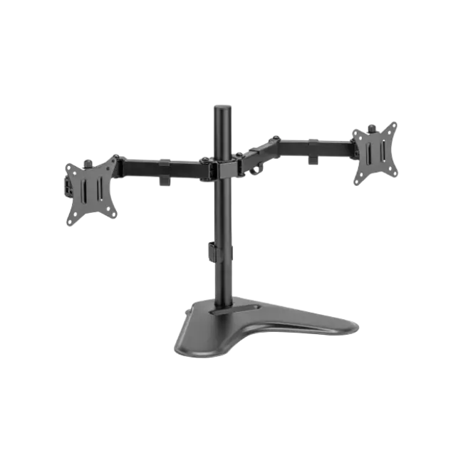 Bracket (Base) Argom ARG-BR-1605 Para Doble Monitor de 32"  Con Soporte Para Escritorio Base y Ranura Para Telefono