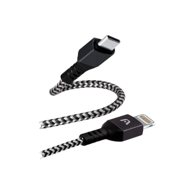 CABLE DE CARGA RÁPIDA DURA FORM TYPE-C A LIGHTNING 1.8M / 6FT