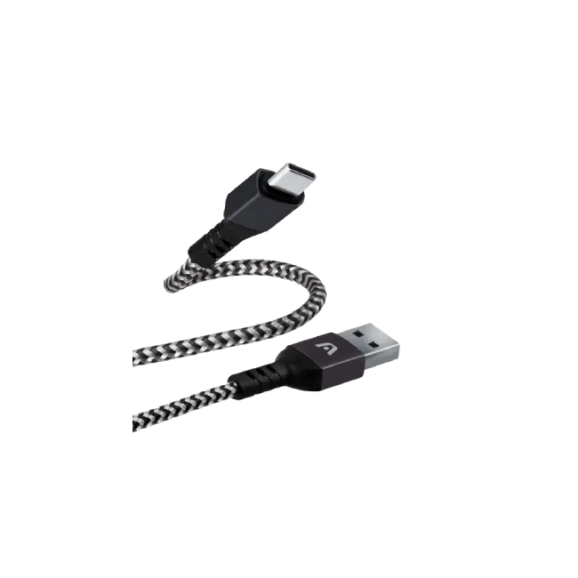 Cable Argom ARG-CB-0025BK Dura Form Tipo C a USB 2.0 Nylon Braided 1.8mts Color Negro