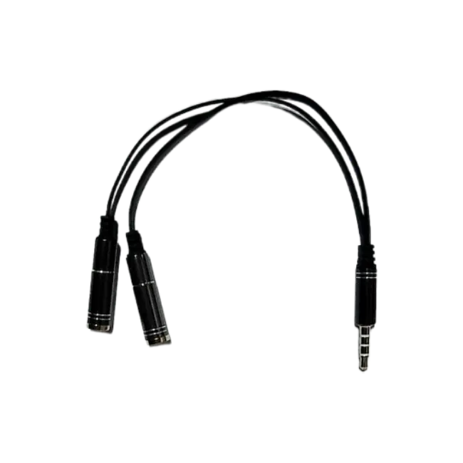ADAPTADOR DE CABLE DE 3,5 MM MACHO A DOBLE HEMBRA DE 3,5 MM