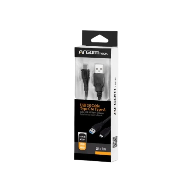 CABLE ARGOM USB 3.0 TYPE-A TO TYPE-C 3FT/1M ARG-CB-0041-2