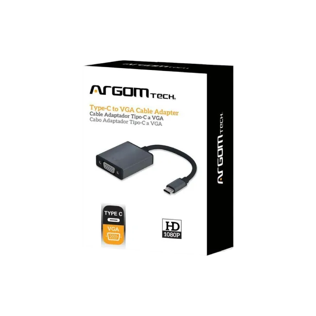 Adaptador Argom ARG-CB-0043 Tipo C Macho a VGA Hembra HD 1080P-1