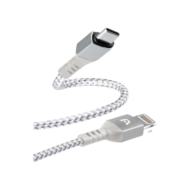 CABLE ARGOM DE CARGA RAPIDA TIPO C A C DE 65W DURASPEED  6FT/1.8M BLANCO