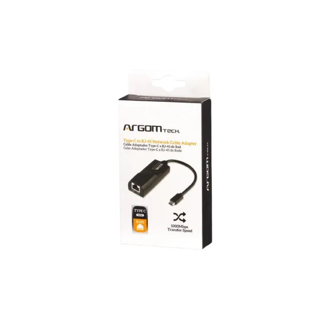 Adaptador Argom ARG-CB-0062 Tipo C a Gigabit RJ45 15cm-5