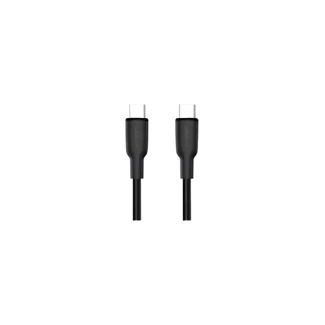 Cable Argom ARG-CB-0070BK Dura Flex Tipo C a Tipo C 65W 1.8 Metros Carga Rapida Silicona Color Negro