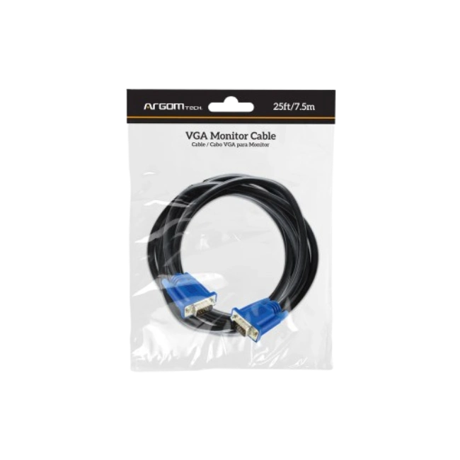 ARGOM - CABLE DE MONITOR VGA M/M 25FT / 7.5 MT