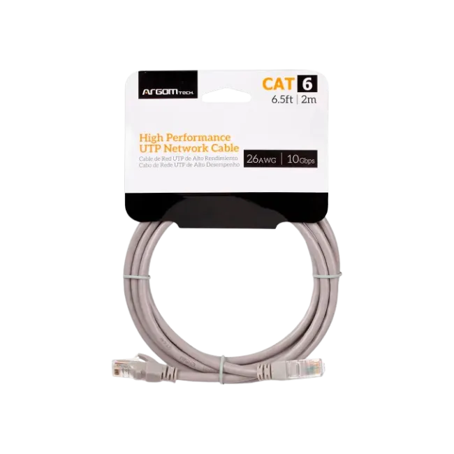 Patch Cord Argom ARG-CB-1552 Cat 6 2 Metros Color Gris