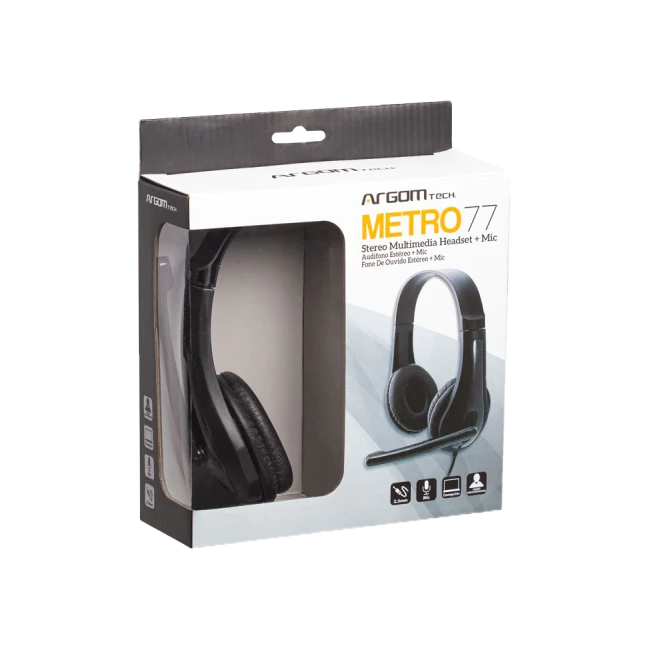 Headset Argom ARG-HS-0077 Con Microfono Stereo Metro 77