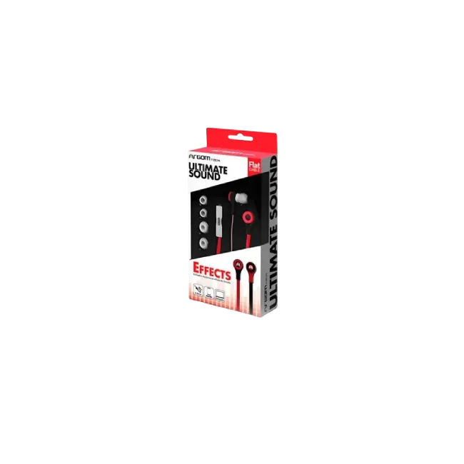 Audífono Ultimate Sound Effects con Micrófono - Cable Plano - rojo-1