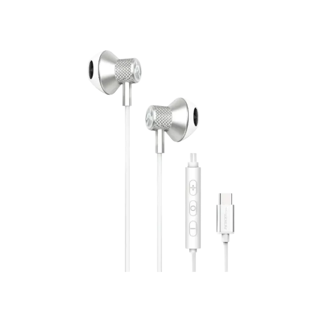 ARGOM ULTIMATE SOUND AURA - AUDIFONOS CON CABLE TIPO C COLOR BLANCO