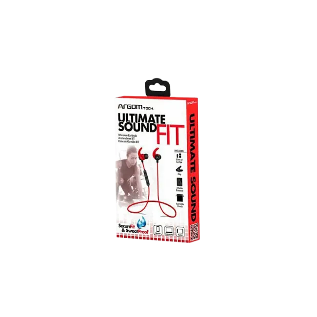 Audífono BT Ultimate Sound FIT Resistente al Sudor- Rojo