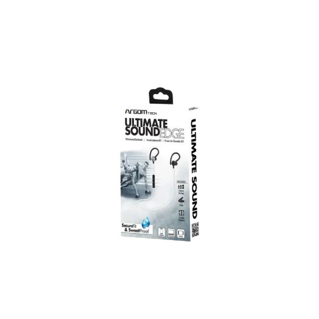 Audifonos Inalambricos ARG-HS-2050WT Ultimate Sound Edge Resistentes al Sudor Color Blanco
