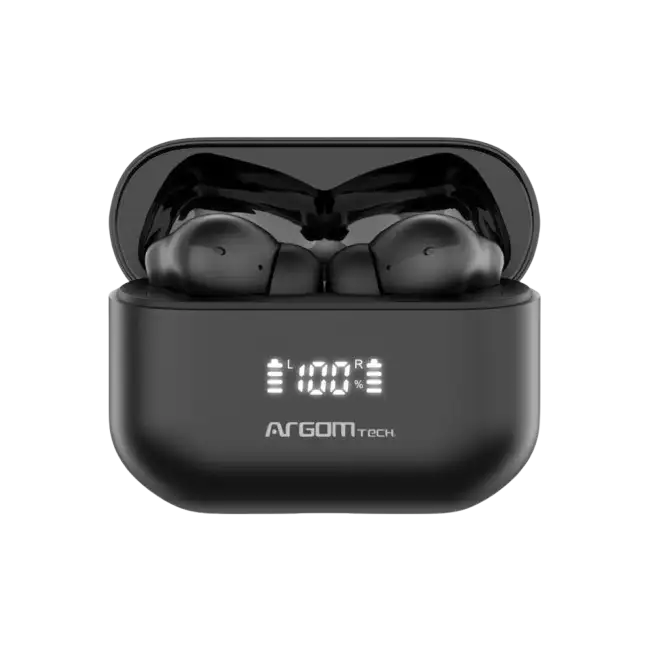 Auriculares Argom ARG-HS-5086BK Estereo Bluetooth SkeiPods E86 Con Cancelacion de Ruido Color Negro