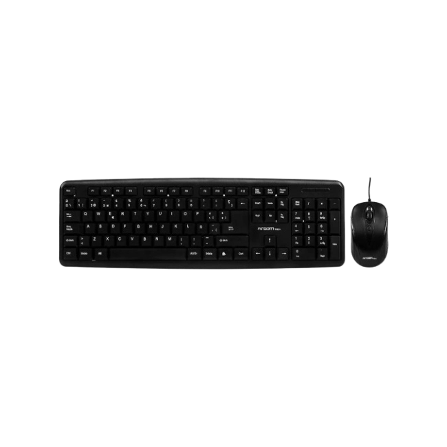 Combo de Teclado y Mouse Argom ARG-KB-7418 USB Classic en Español