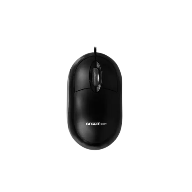 Mouse Argom ARG-MS-0002 Classic USB 2.0 800 DPI Diseño Ergonomico Plug and Play Color Negro