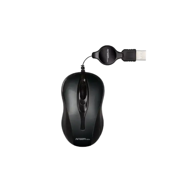 Mouse Argom ARG-MS-0008BK Optico UBS Retractil 1000 DPI Color Negro-3