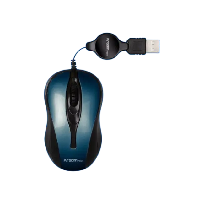 Ratón Óptico USB Retráctil 1000 DPI - Azul-3