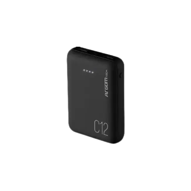 Cargador Portatil Argom ARG-PB-1138BK C12 12000 MAH Color Negro